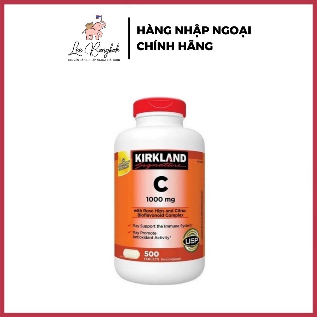 [Date 2025] Hủ 500 Viên Uống Bổ Sung Vitamin C 1000mg Kirkland Signature Mỹ Tăng Đề Kháng, Hệ Miễn Dịch