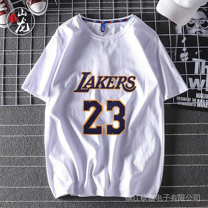 Áo Thun Ngắn Tay In Hình Đội Bóng Rổ Lakers Cá Tính Áo Thun Bóng Rổ In Số 24 Kobe Năng Động Thời Trang Dành Cho Nam Áo Thun Thể Thao Dáng Suông 23 Thời Trang