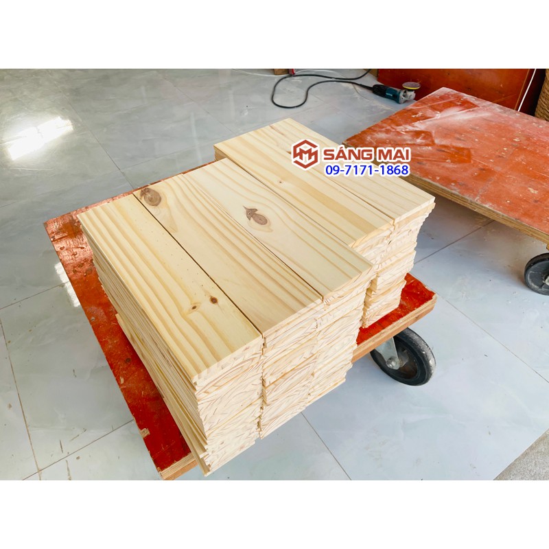 [MS16] Tấm gỗ thông mặt rộng 10cm x dày 1cm x dài 30cm + láng mịn 4 mặt