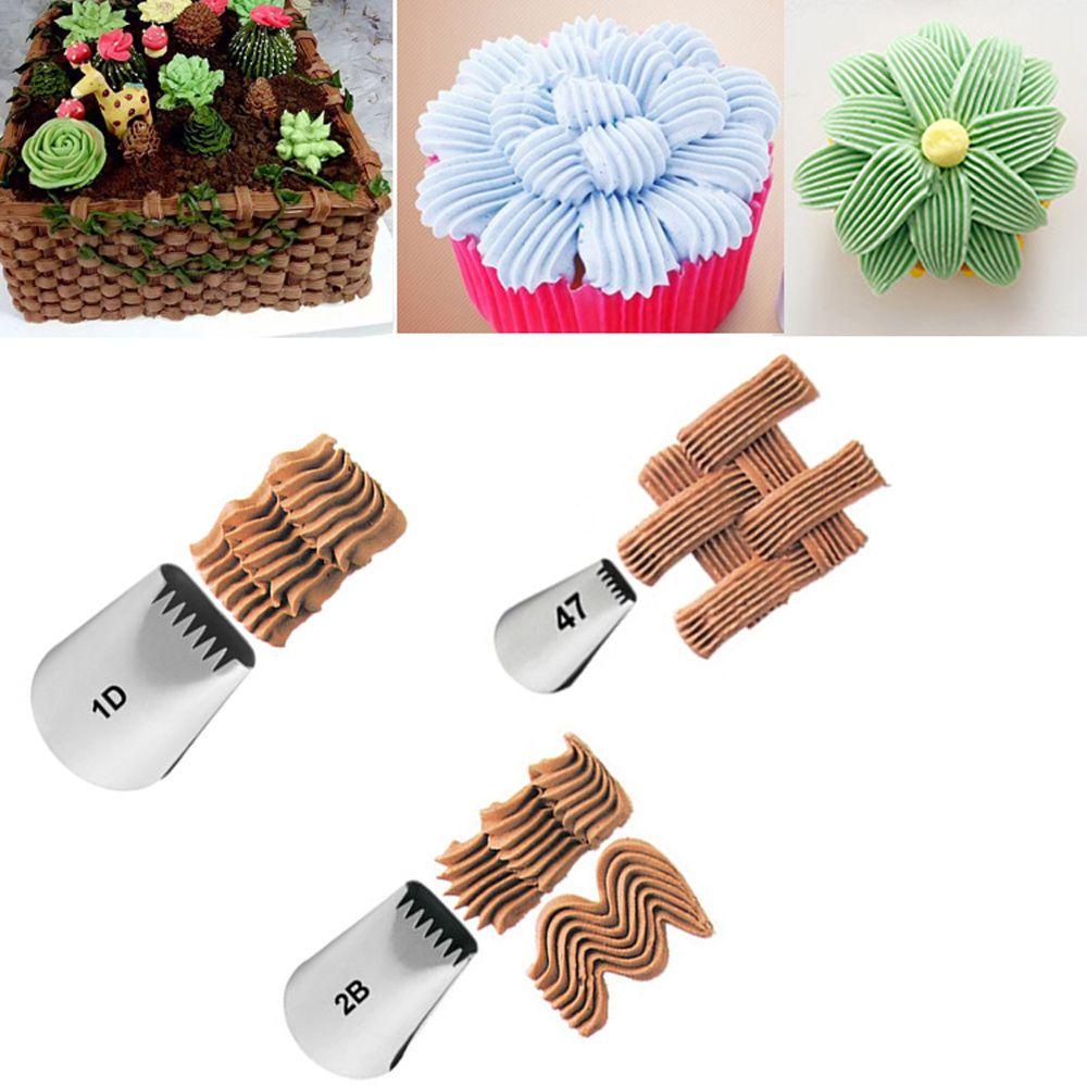 DORAW Set 1 / 3 Đuôi Bắt Kem Trang Trí Bánh Bằng Thép Không Gỉ