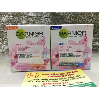 Kem dưỡng da sáng hồng Garnier Sakura White Serum Cream