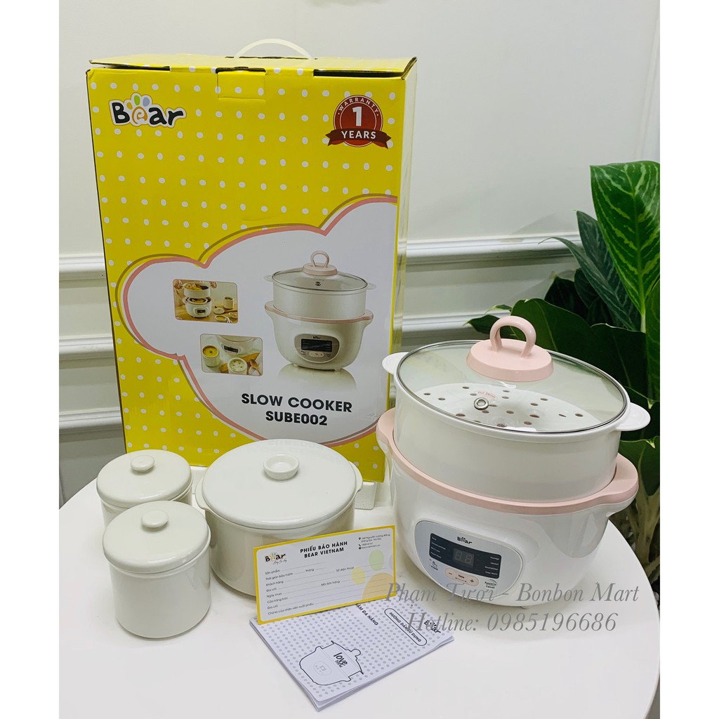 NỒI NẤU CHÁO CÁCH THỦY BEAR - CHÍNH HÃNG