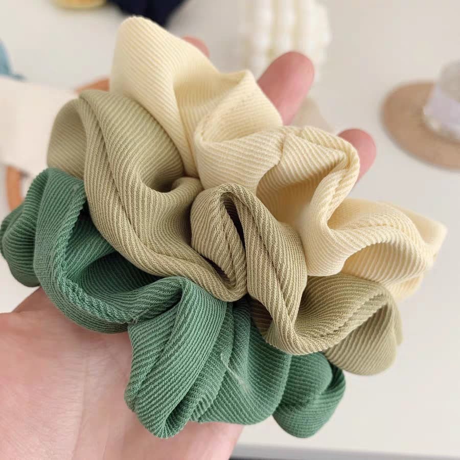 Chun buộc tóc scrunchie màu vintage hottrend