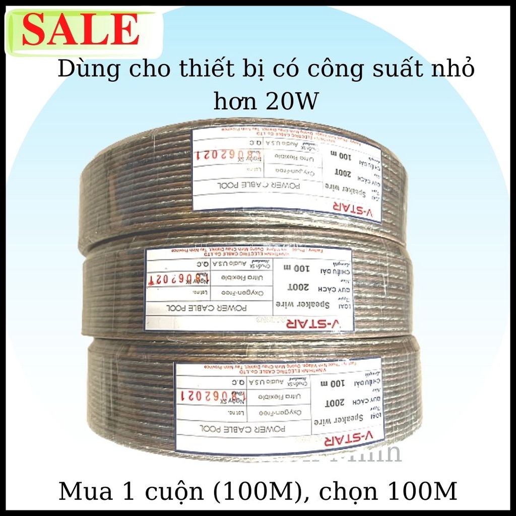 10M DÂY LOA QUY CÁCH 200T - CHUYÊN DÙNG CHO DÂY LED QUẢNG CÁO, LOA.