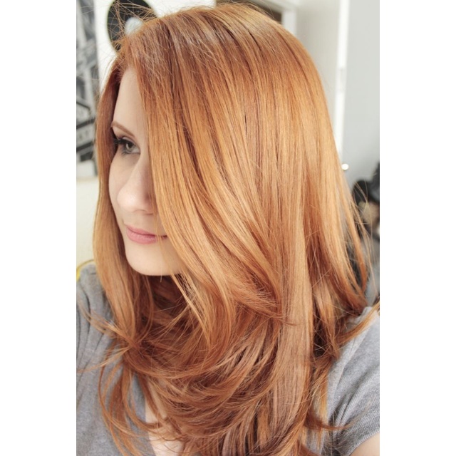 Thuốc Nhuộm Tóc Màu Vàng Đồng Cam Rất Sáng 9/43 Very Light Golden Copper Blonde