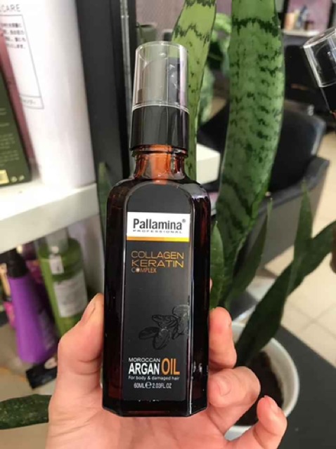 Tinh dầu dưỡng tóc cao cấp collagen Pallamina Argan Oil Italy 60ml