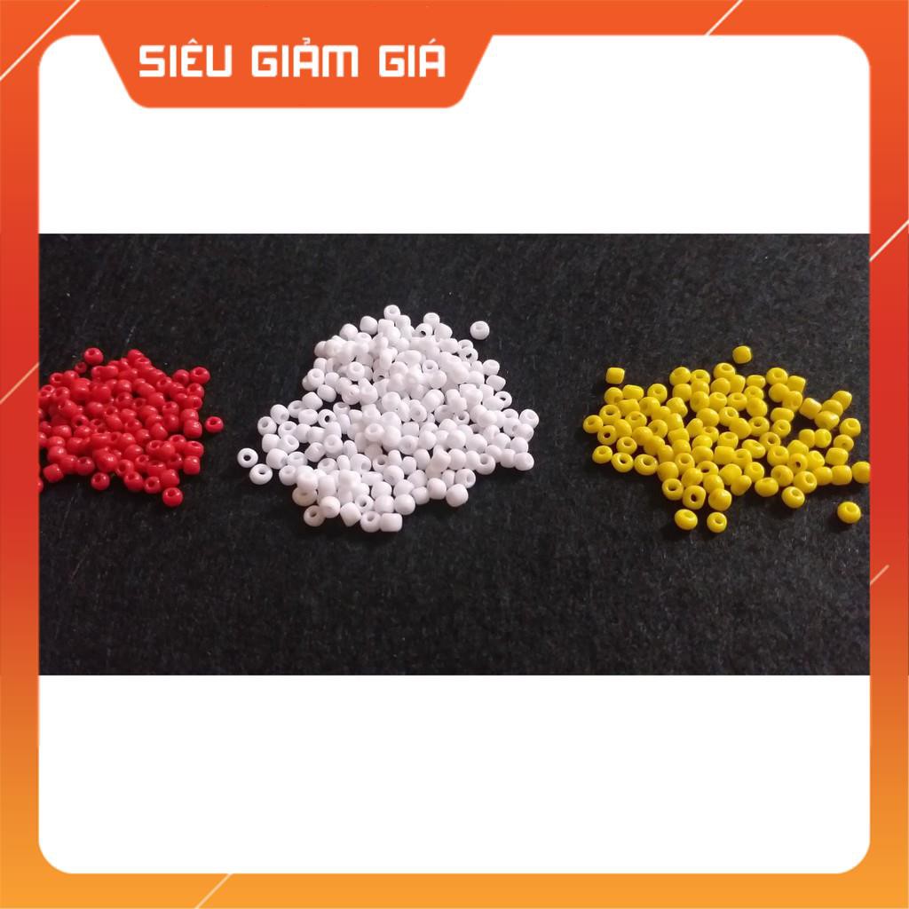 [siêu sale] Gía sỉ 100gr Cườm đục đủ size trung 3mm- phụ liệu làm đồ Handmade làm hoa,kết cườm trang trí