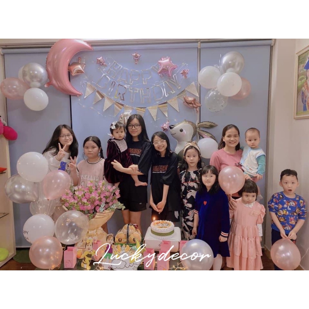 Set Bóng Bay Trang Trí Sinh Nhật Đủ Phụ Kiện AB00