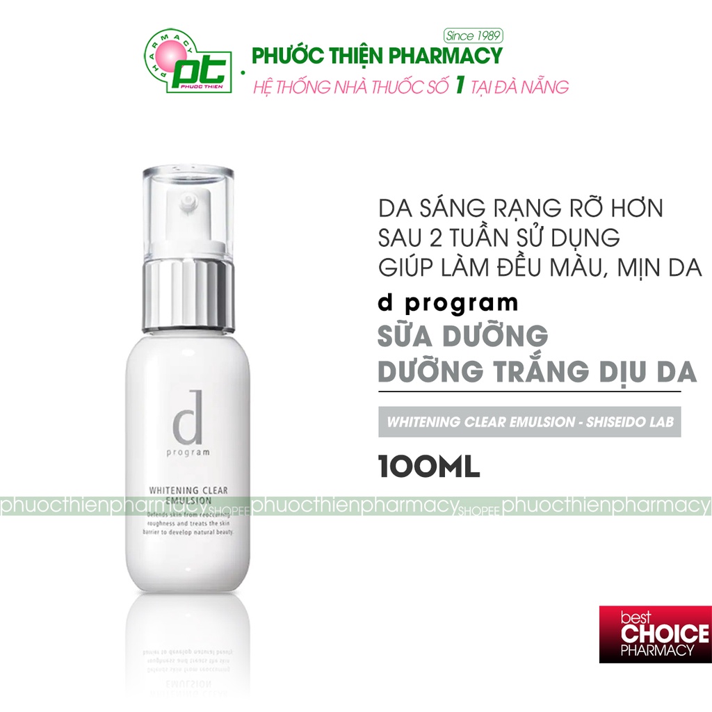 Sữa dưỡng trắng cho da nhạy cảm Dprogram Whiteng Clear Emulsion 100ml