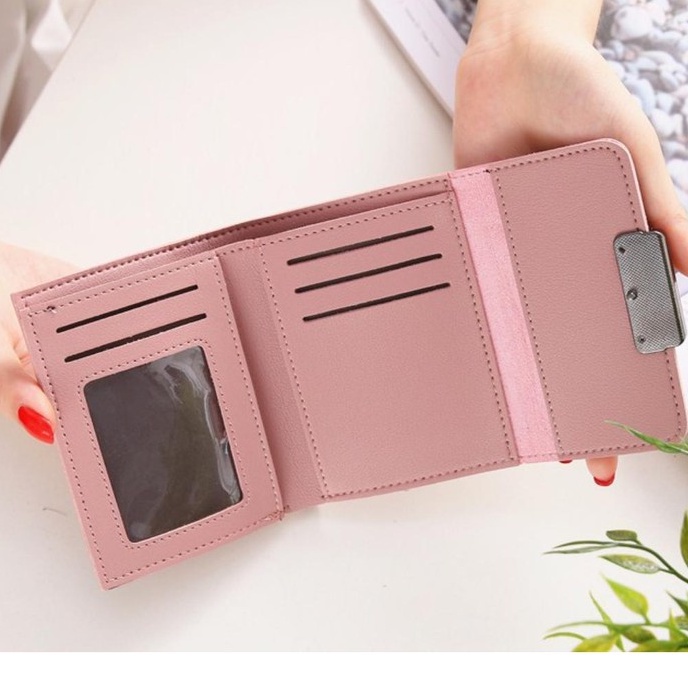 Bóp Ví Ngắn Nữ FOREVER YOUNG Nút Bấm Khóa Vuông Cực Đẹp - Hata24h