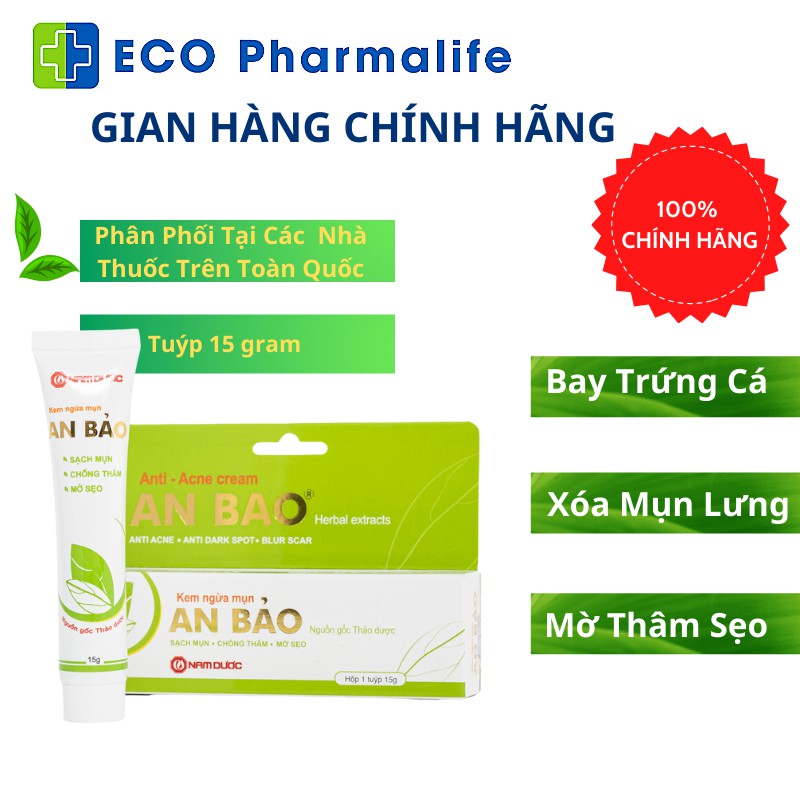 Kem ngừa mụn An Bảo 15g , chống thâm  giúp da mềm mại, mát, mịn | BigBuy360 - bigbuy360.vn