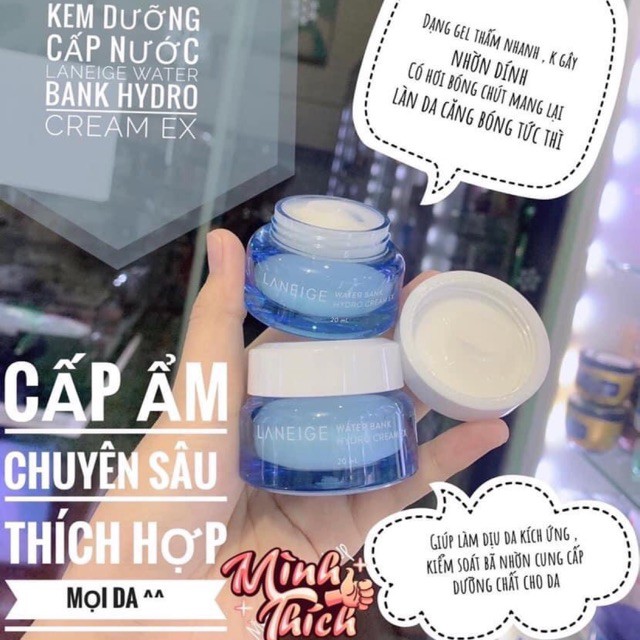 [Mini 20ml] Kem dưỡng Laneige Water Bank Hydro Cream EX