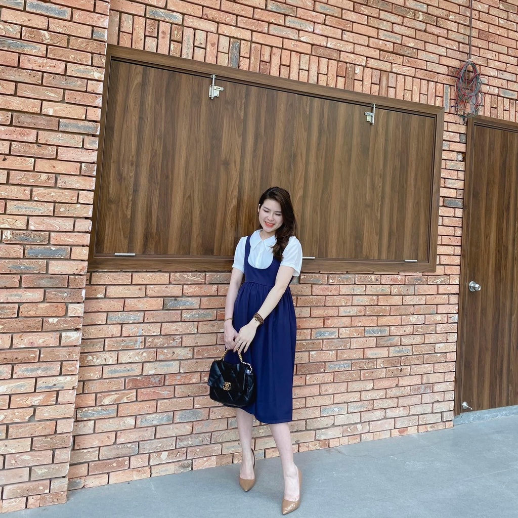 Váy yếm baby thắt dây tiện lợi ⚡ ẢNH THẬT⚡mix sơ mi họa tiết xinh xắn Hotmom