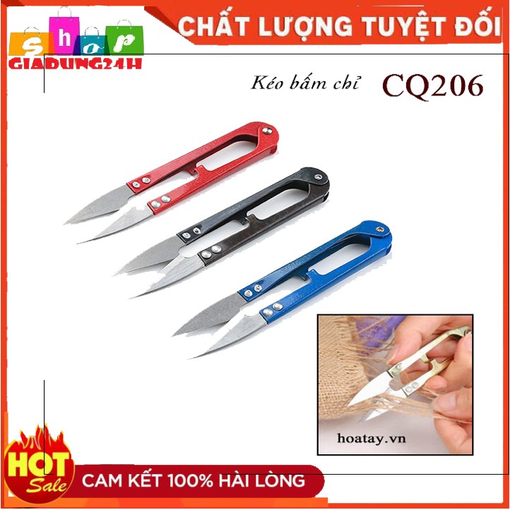 KÉO CẮT CHỈ BẤM CHỈ THỪA MÀU ĐỎ LOẠI XỊN CHẤT LIỆU THÉP-Giadung24h