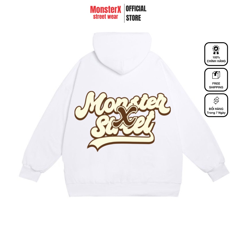 Áo hoodie nỉ bông Monster X Street Bowling 2 nam nữ form rộng thu đông Local Brand