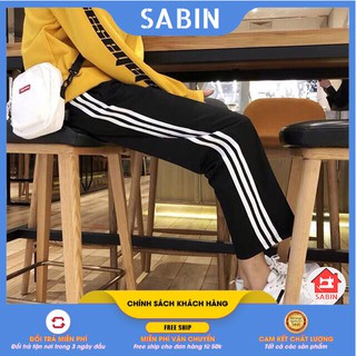 [GIÁ GỐC] Quần 3 sọc dài ống rộng đi chơi, mặc nhà - Quần baggy nữ SABI SHOP