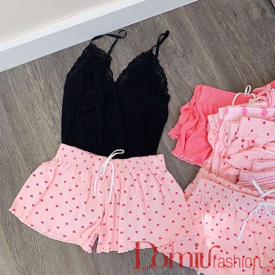 Quần short thun xòe nhiều hoạ tiết HOẠT HÌNH cạp chun , Quần ngủ thái lan vải cotton mịn mát co giãn 4 chiều - SVFQ51a