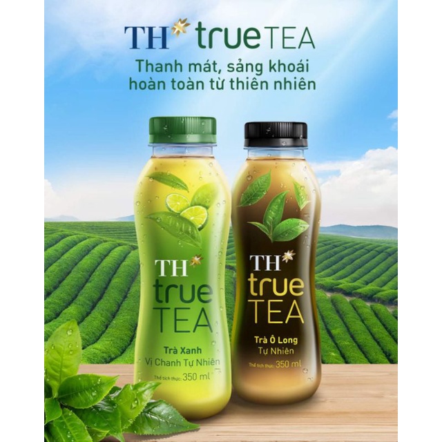 Trà xanh/ ô long TH True Tea chai 350ml