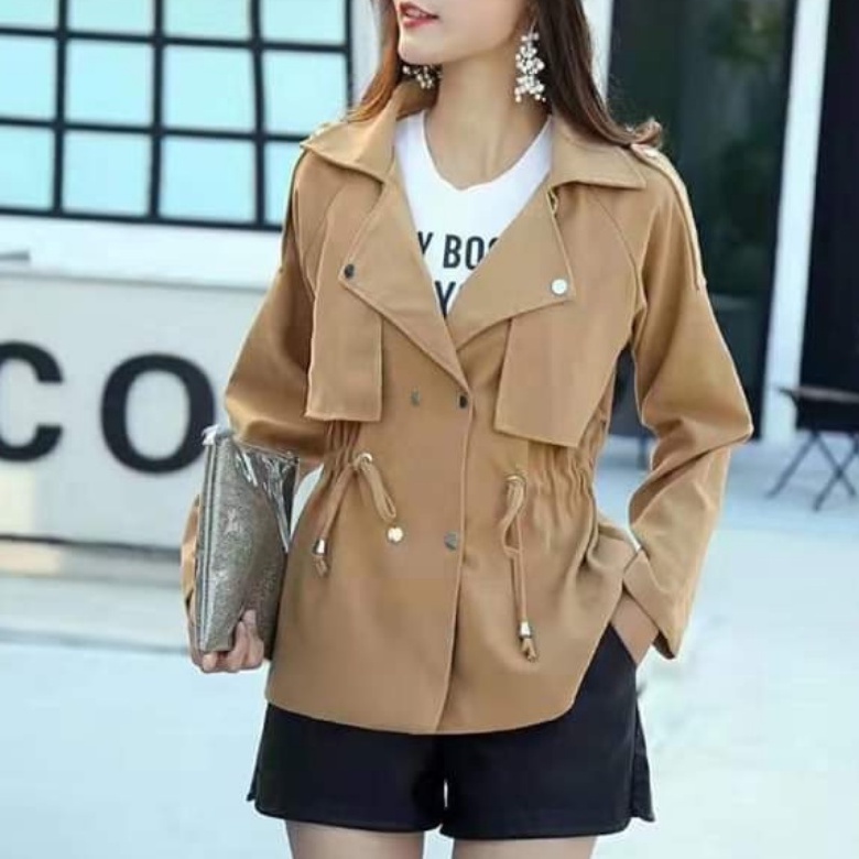 Áo khoác nữ kaki thu đông Hàn Quốc kiểu mới (có túi ) Bling Store BL05