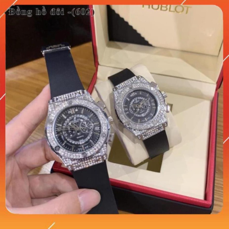 Đồng hồ nam nữ Hublot - đồng hồ unisex cặp đôi dây cao su có bảo hành 12tháng - Shop450