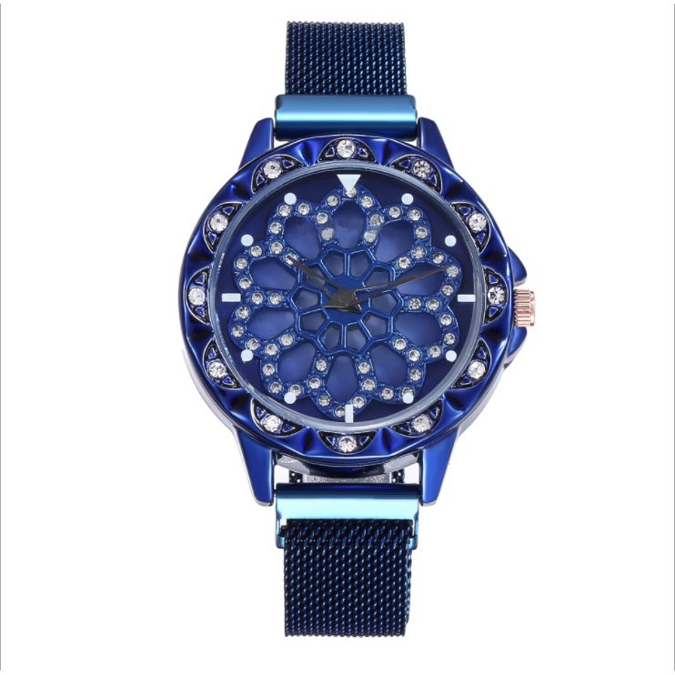Đồng hồ nữ dây thép lưới chính hãng D-ZINER NT24 mặt tròn xoay đẹp cao cấp đẹp thời trang | BigBuy360 - bigbuy360.vn