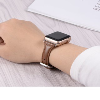 Dây Da Apple Watch Khóa Thép Thời Trang Sang Trọng Series 1/2/3/4/5/SE/6/7 Đủ Size