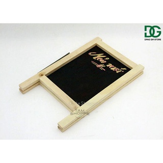 [LOẠI 1 - GỖ DÀY ĐẸP] Bảng đen Menu viết phấn Mini để bàn số 18