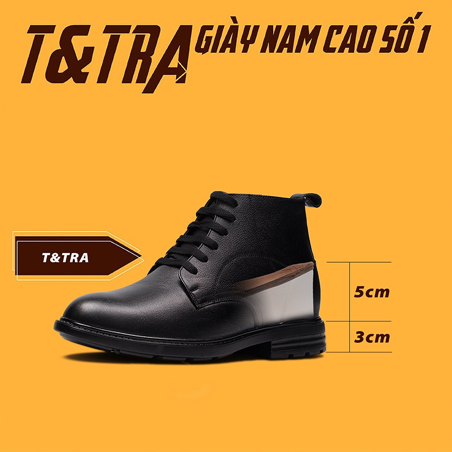 [ 8CM ] Giày Độn Nam T&amp;TRA T100Đ