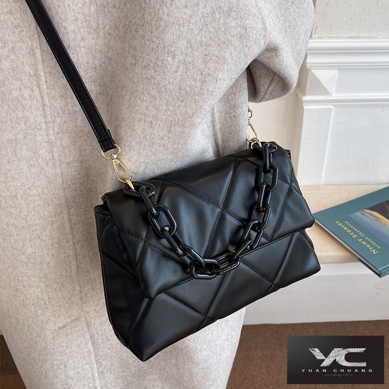 Túi Đeo Chéo Hình Vuông Nhỏ Họa Tiết Hình Thoi Thời Trang Thu Đông Năm Mới 2022 Chất Lượng Cao Cho Nữ