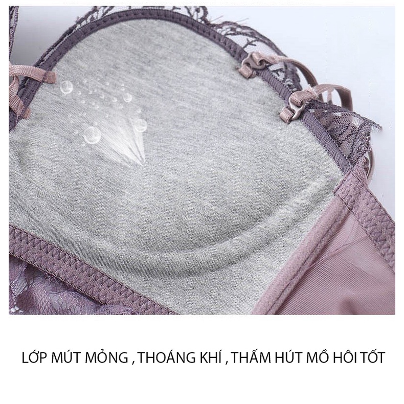 Áo lót nữ phối ren sexy đính nơ quyến rũ ANM-32