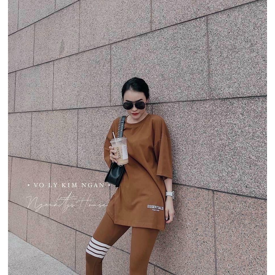 Bộ cotton áo rộng + quần sọc đùi ( kèm ảnh thật, video ) | BigBuy360 - bigbuy360.vn