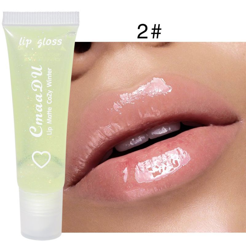 CmaaDu Moisturizing Plumping Clear Lip Gloss Big Lip Jelly Lip Matte Winter Cozy Lip Glossy Vitamin E Mineral Oil | BigBuy360 - bigbuy360.vn