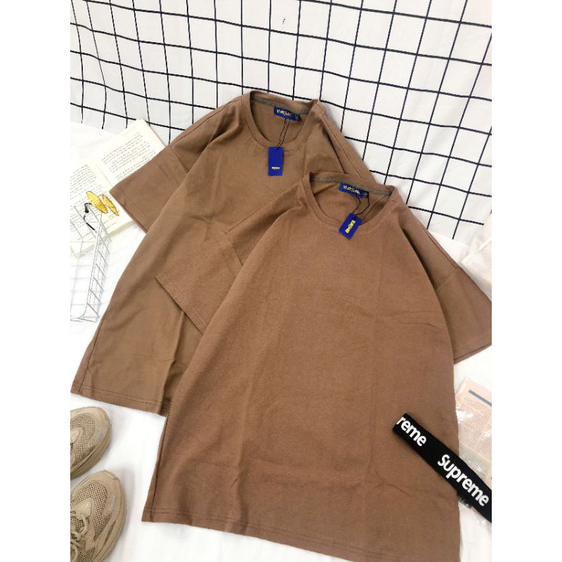 Áo thun tay lỡ 100% cotton cao cấp basic ulzzang - ẢNH THẬT