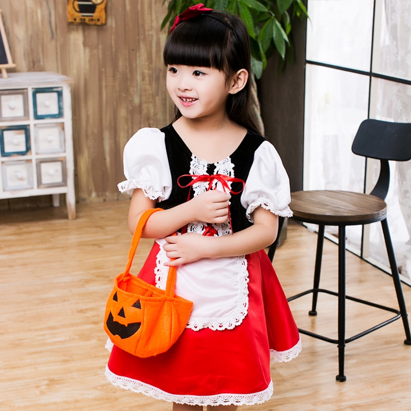 Trang phục hóa trang cô bé quàng khăn đỏ nhân dịp halloween cho bé gái