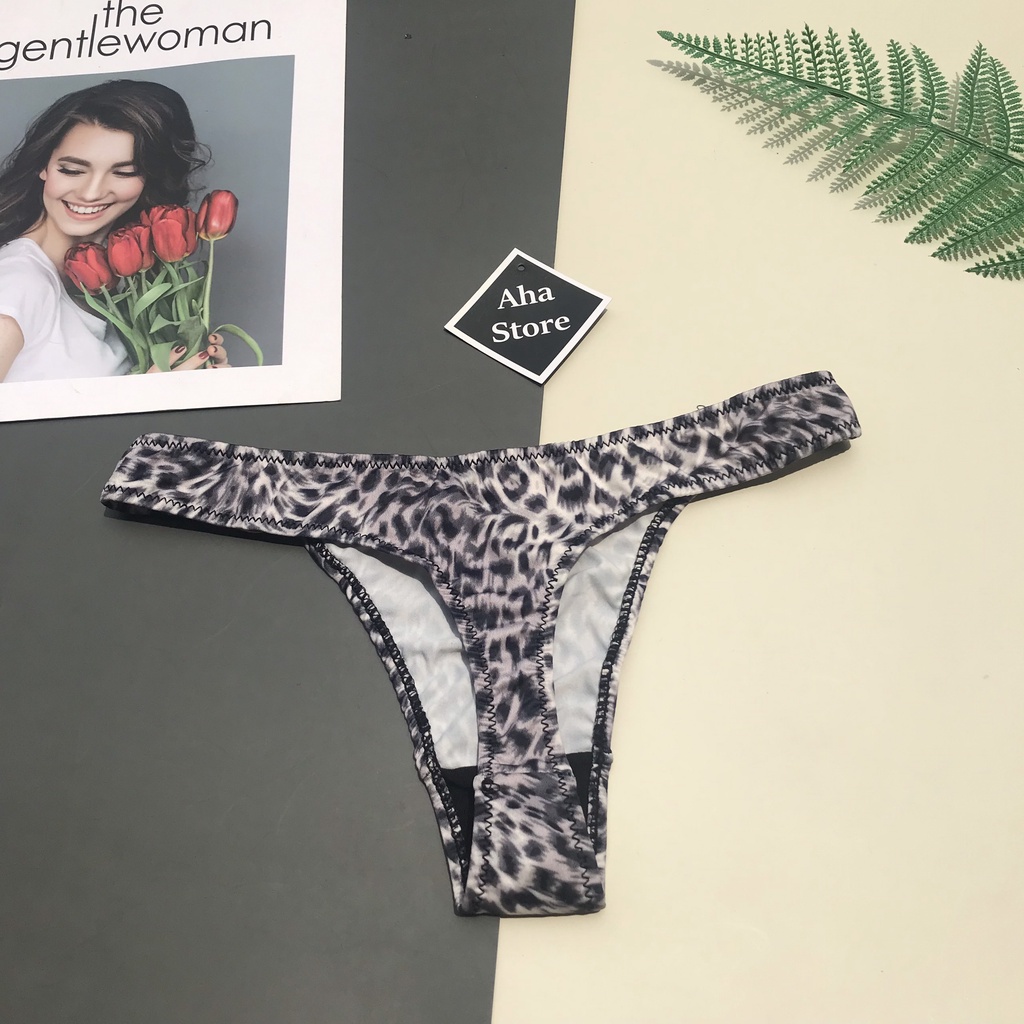Quần lót lọt khe QY05 cao cấp họa tiết báo âu mỹ YiOn Underwear QY05