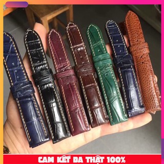 Dây đồng hồ da cá sấu nhập khẩu ( Khâu tay)