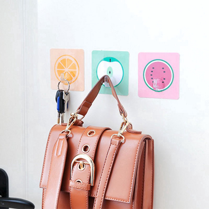 Móc dán tường tự dính họa tiết trái cây đa năng tiện dụng