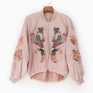 [Tặng Mã 70K – Hàng Chính Hãng] Áo bomber hồng thêu