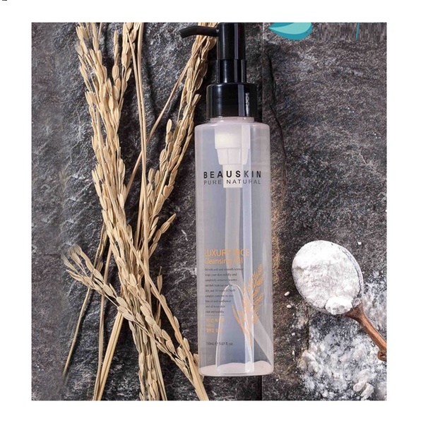 Dầu tẩy trang trắng da, sạch nhờn, se khít lỗ chân lông từ tinh chất gạo BEAUSKIN LUXURY RICE CLEANSING OIL Hàn 150ML