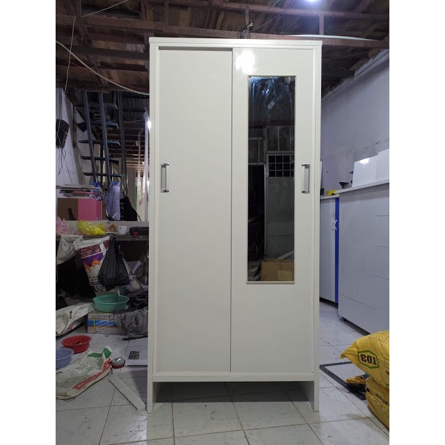 Tủ Nhựa Đài Loan 2 Cánh Cửa Lùa 209