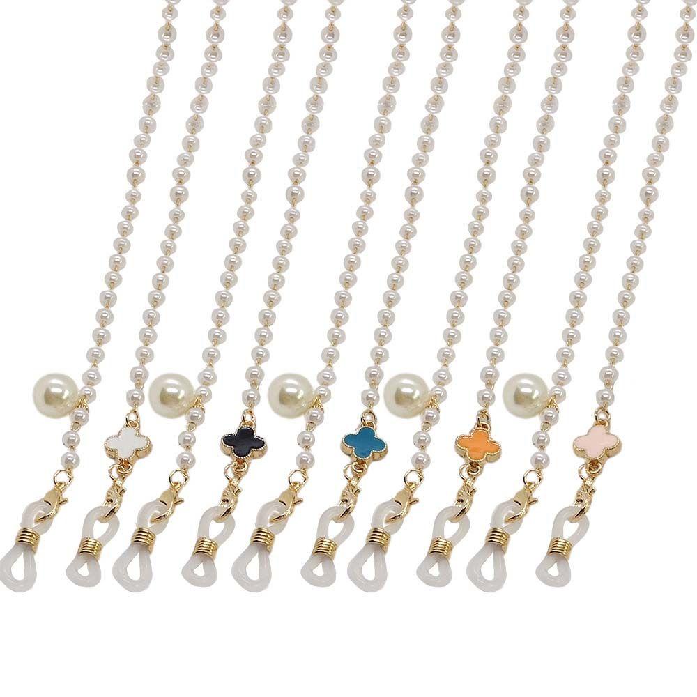 USNOW Dây Đeo Kính Mát Đính Hoa Ngọc Trai Chống Thất Lạc Tiện Dụng