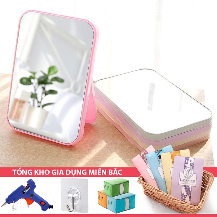 [Tổng Kho Sỉ] Gương Soi Khung Chữ Nhật Hàn Quốc Để Bàn Trang Điểm T8 Bạn Gái