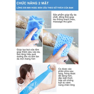 Dây Tắm Chà Lưng 2 mặt Bằng Silicone mẫu mới [CHÀ LƯNG]