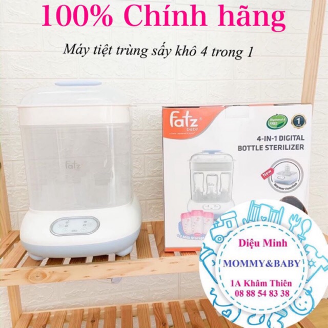 [CHÍNH HÃNG] MÁY TIỆT TRÙNG SẤY KHÔ HÂM SỮA ĐIỆN TỬ 4 TRONG 1 FATZBABY