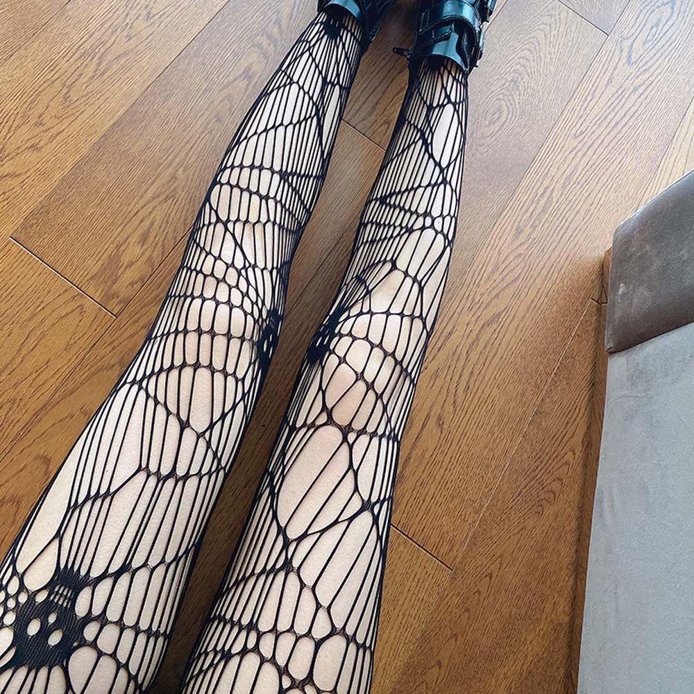 Vớ Lưới Cá Tính Họa Tiết Mạng Nhện Đầu Lâu Độc Đáo Phong Cách Đường Phố Hàn Quốc VANES1