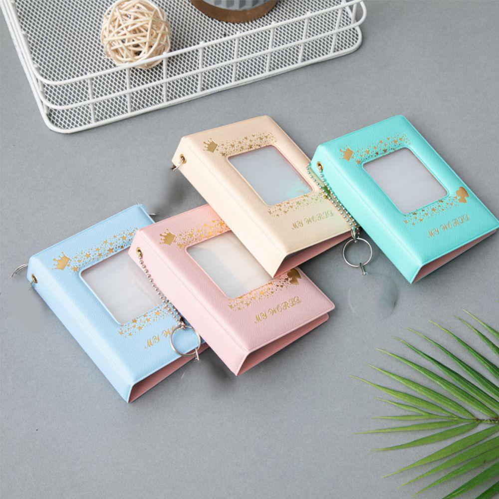 REFINEMENT Square Photocard Holder 3 inch Storage Book Photo Album Hollow Out Kpop Card Collect 32 Pockets Business Card Scrapbooking