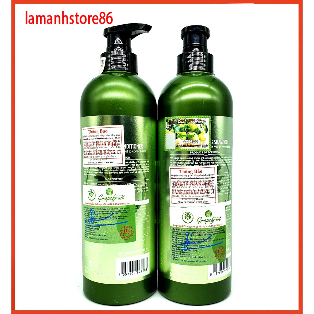 [ dầu gội bưởi ] Dầu gội dầu xả bưởi chống rụng và kích thích mọc tóc 850ml