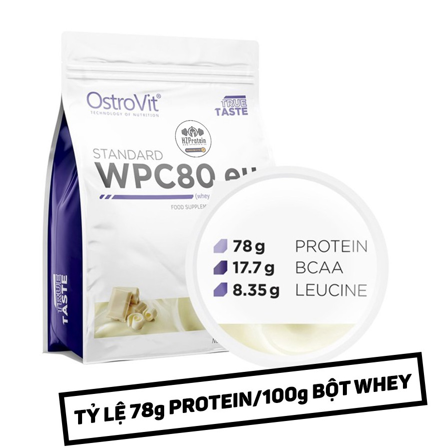 OSTROVIT WHEY PROTEIN STANDARD WPC80 - SỮA PROTEIN WHEY CONCENTRATE PROTEIN NHIỀU MÙI VỊ THƠM NGON (5 LBS)