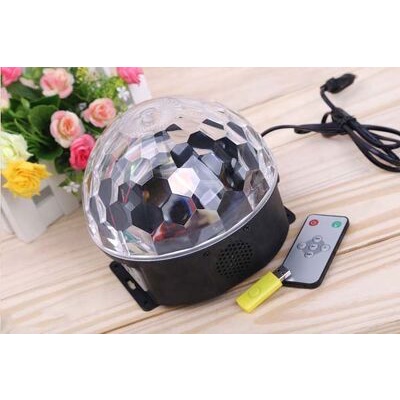 Đèn Pha Sân Khấu, Đèn Cầu Led 7 Màu Usb, Đèn Led Nấm Quả Cầu Xoay Pha Lê 7 Màu Cảm Biến Nhạc, Mẫu Mới Tặng Usb Cao Cấp