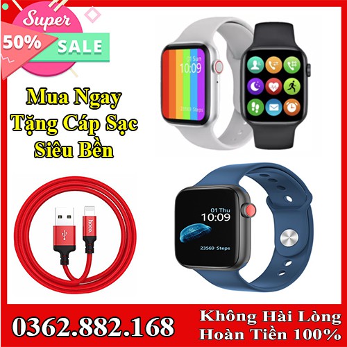 Đồng Hồ Thông Minh W6 - Smart Watch 6 Series 6 - Màn Hình Tràn Viền - Kháng Nước Giá Rẻ